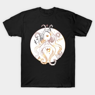 White Gold Crown Octopus T-Shirt